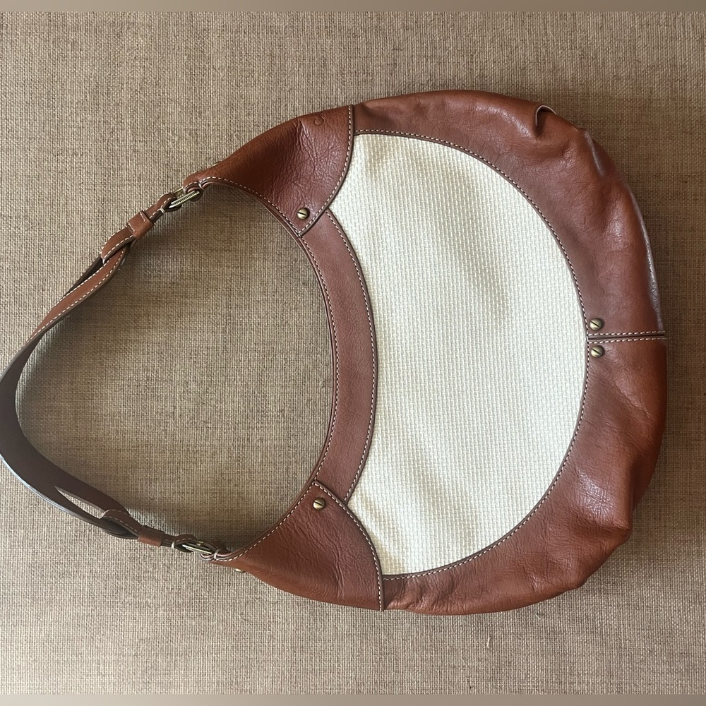 Cole Haan Paige Straw Hobo Bag never used